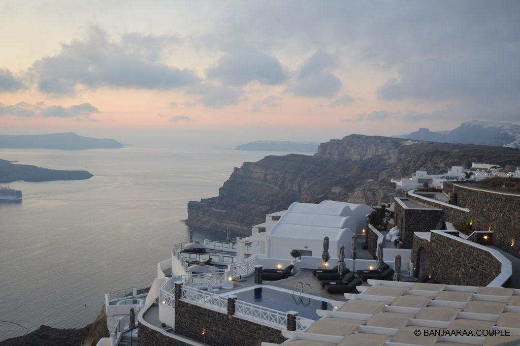 A shot of Imerovigli just after Sunset