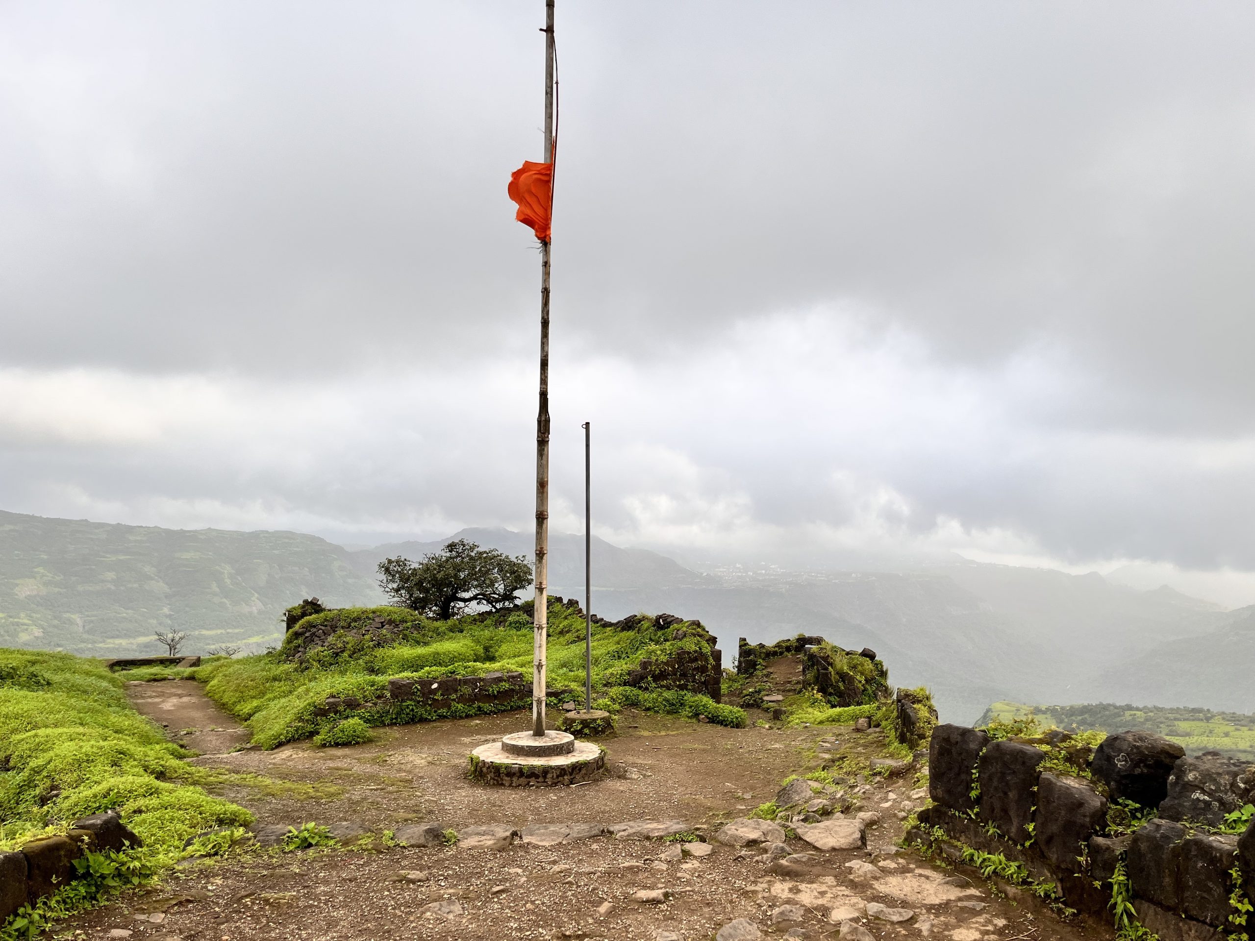 Flag hoisted at the rajmachi fort